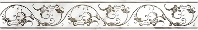 Бордюр настенный Ceramica Stellare Flora White 6x40 см (BW-FLR-WT-B)