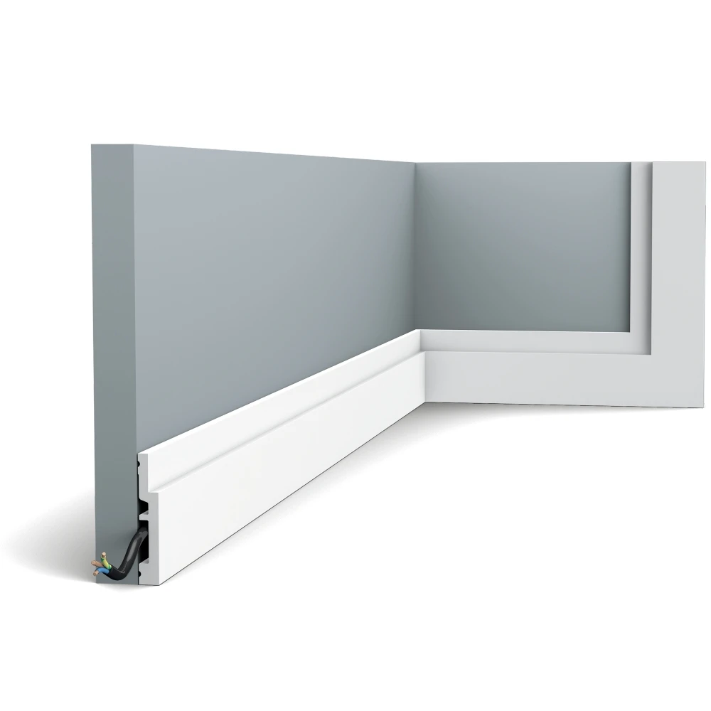 Плинтус Orac Decor (2000x75x12) Белый SX187 High Line
