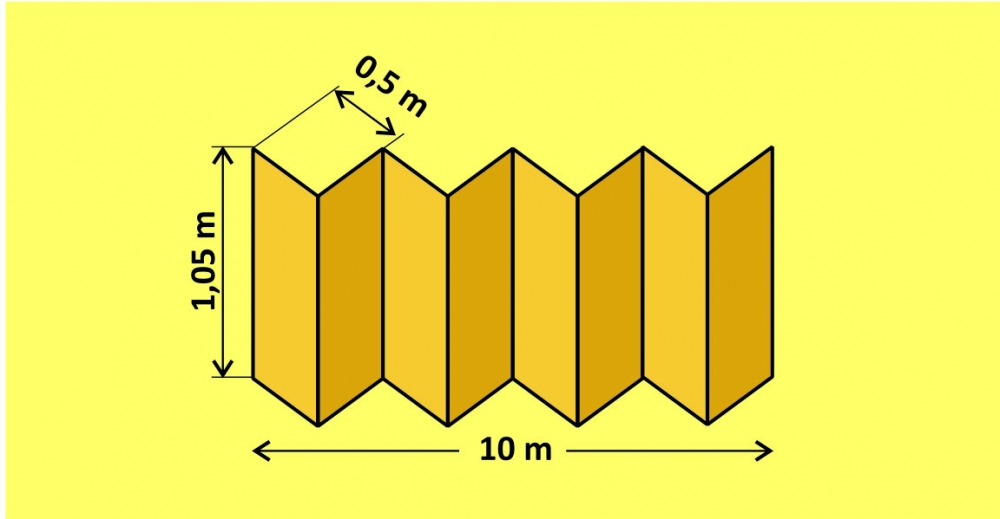 Подложка-гармошка Solid Желтая 2 мм (10000x1050x2)