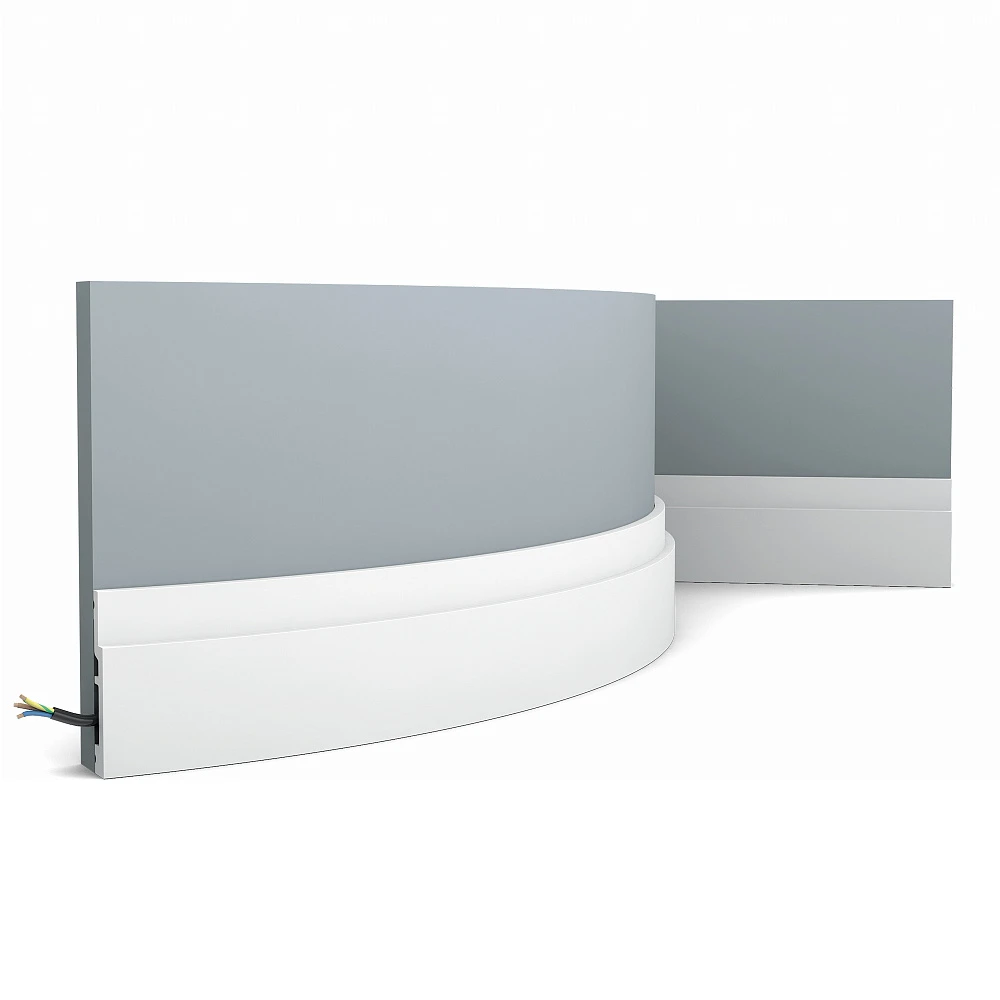 Гибкий плинтус Orac Decor (2000x75x12) Белый SX187F High Line