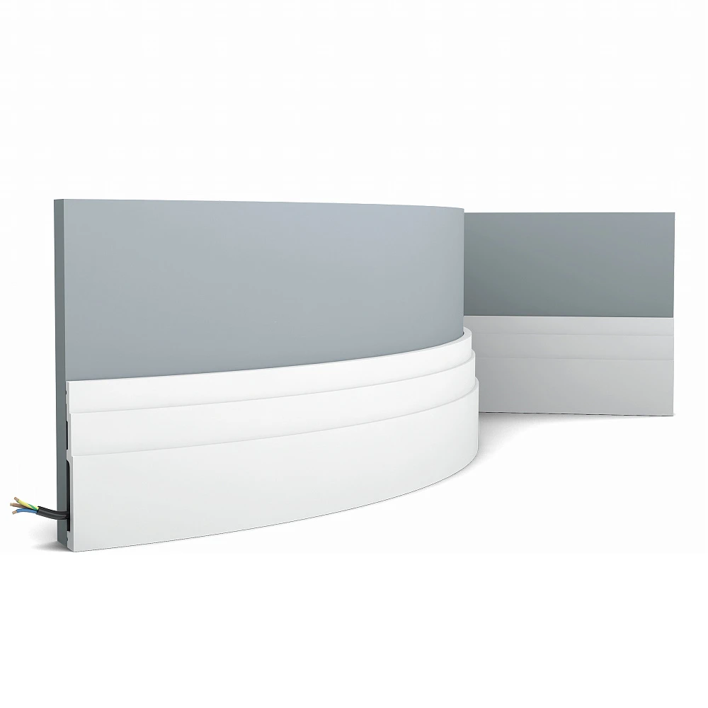 Гибкий плинтус Orac Decor (2000x120x16) Белый SX180F High Line